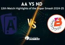 AA vs ND 13th Match Highlights
