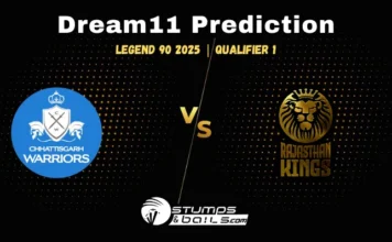 CW vs RK Dream11 Prediction, Fantasy Cricket Tips For Legend 90 2025 – Qualifier 1 Match CW vs RK Qualifier1 Match Dream11 Prediction
