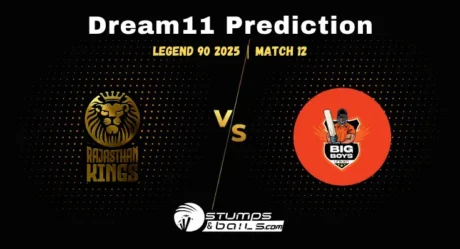 RK vs BBY Dream11 Prediction, Fantasy Cricket Tips For Legends 90 2025 – 12th Match