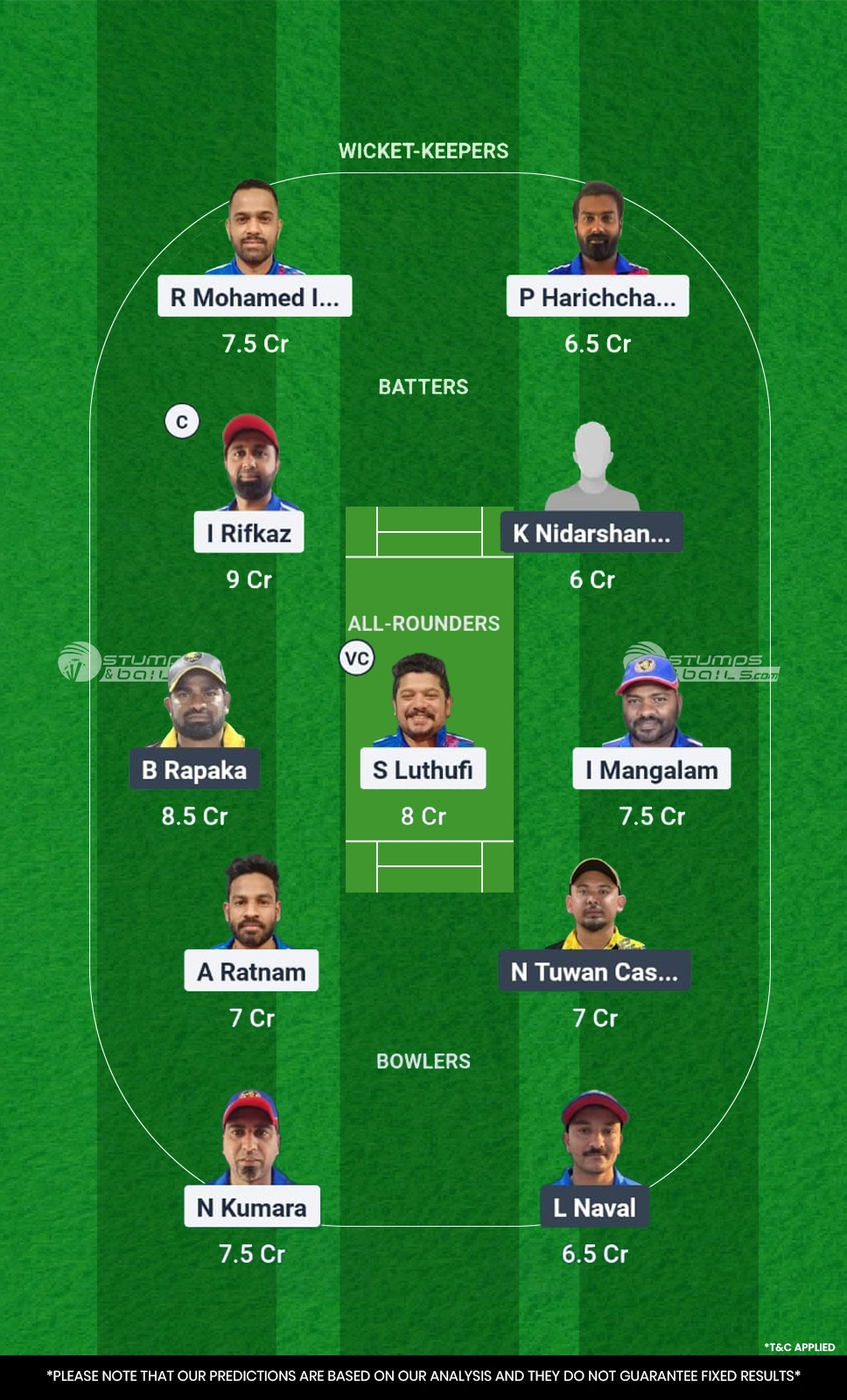 CECC vs YSS Dream11 Prediction