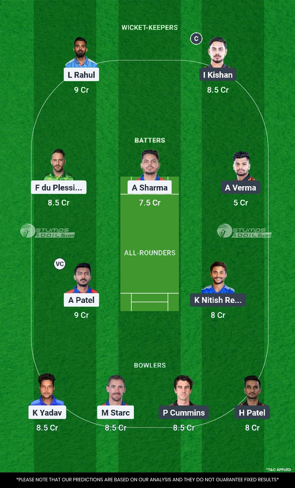 DC vs SRH 10th Match Dream11 Prediction