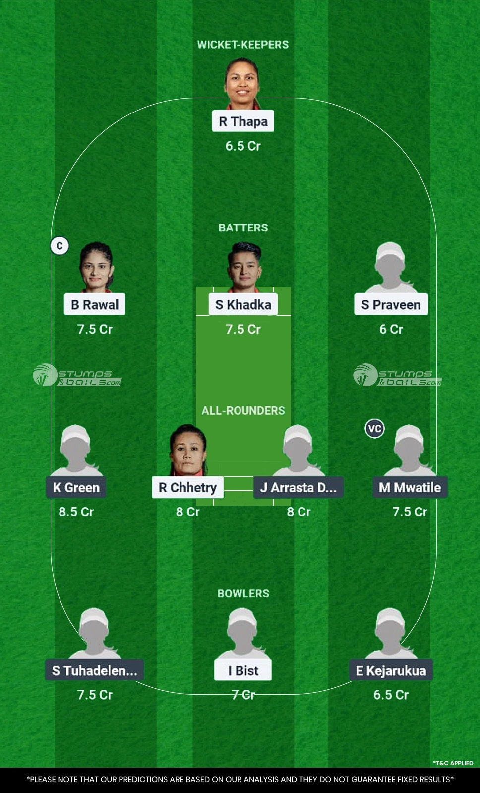NP-W vs NAM-W Dream11 Prediction