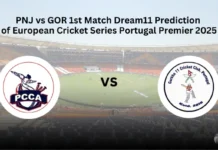 PNJ vs GOR Dream11 Prediction European Cricket Series Portugal Premier 2025 – Match 1 PNJ vs GOR 1st Match Dream11 Prediction