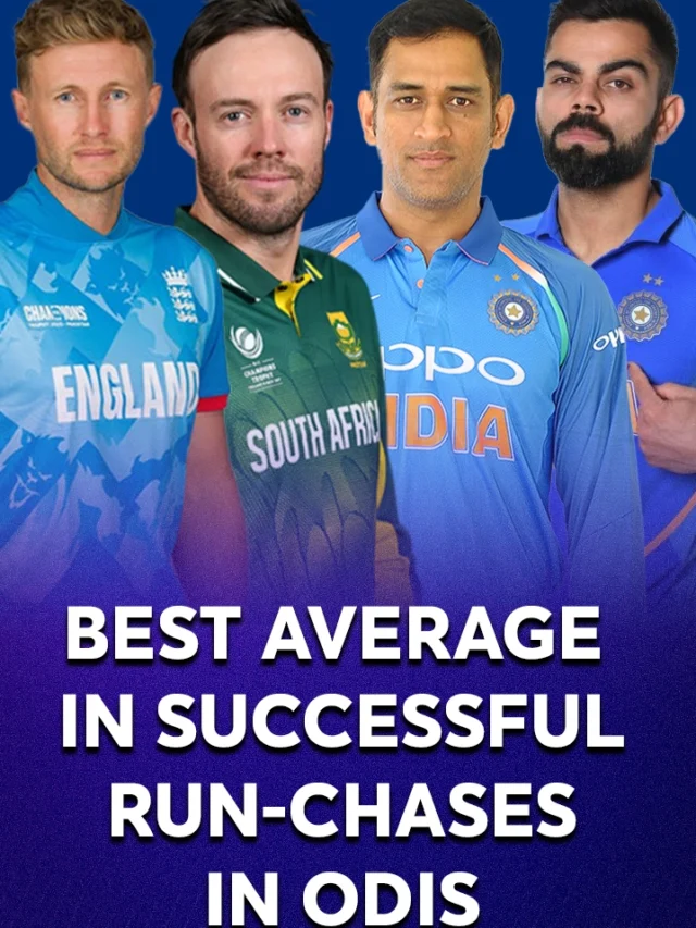 Top 5 Players with the Best Averages in ODI run chases