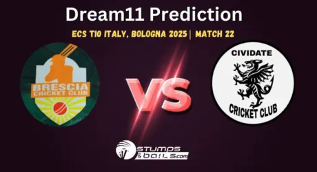 BRE vs CIV Dream11 Prediction European Cricket Series Italy Bologna 2025 – Match 22