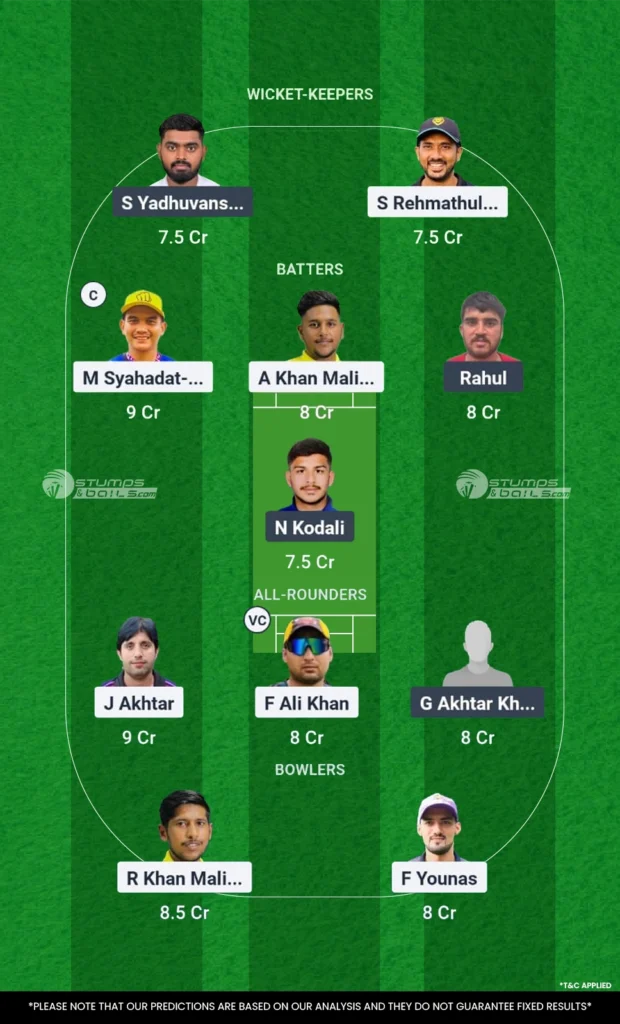 FRC vs RCK Dream11 Prediction Today Match 7