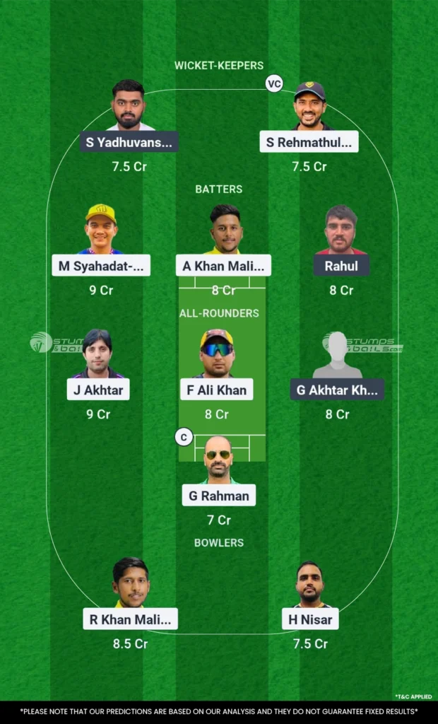 FRC vs RCK Dream11 Prediction Today Match 7