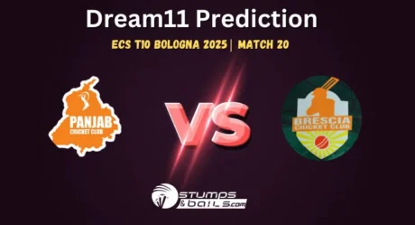 PAN vs BRE Dream11 Prediction European Cricket Series Italy Bologna 2025 – Match 20