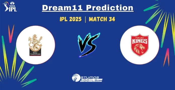 RCB vs PBKS Dream11 Prediction IPL 2025