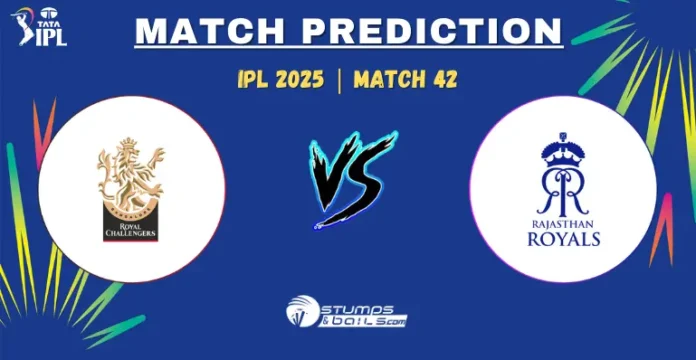 RCB vs RR 42 Match Prediction
