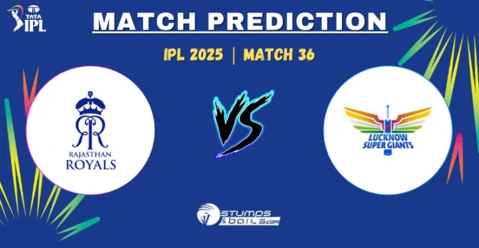 RR vs LSG 36th Match Prediction