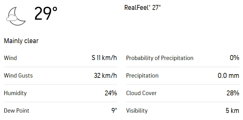 RR vs MI 50th Match Today Weather Report