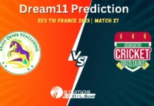 SDS vs ACS Dream11 Prediction European Cricket Series France 2025 – Match 27 SDS vs ACS 27th Match Dream11 Prediction