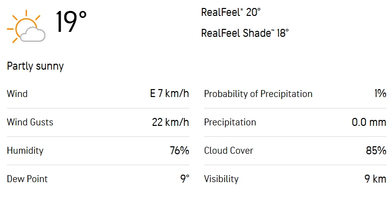 POR vs NOR 1st T20I Weather Report