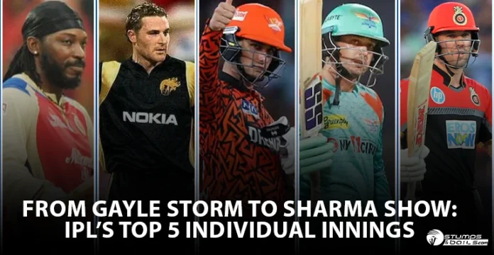 Top Five Highest Individual score in IPL