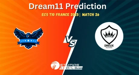 UIFE vs DRX Dream11 Prediction and Fantasy Cricket Tips for Match 26 of European Cricket Series France 2025