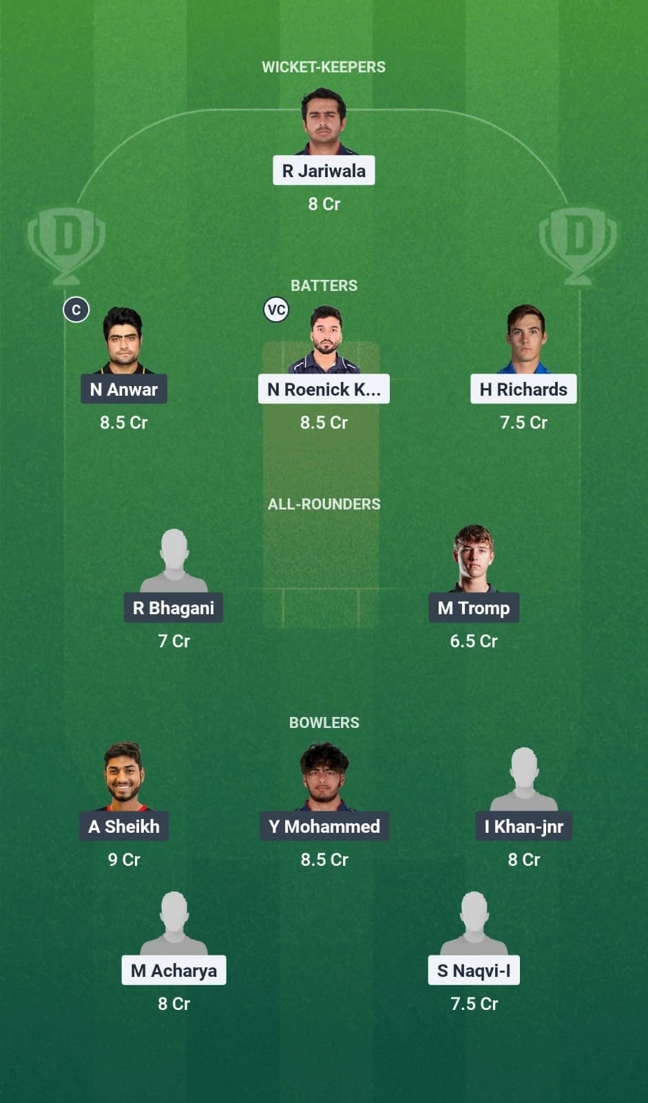 SA vs KRU Fantasy Pick Team 2