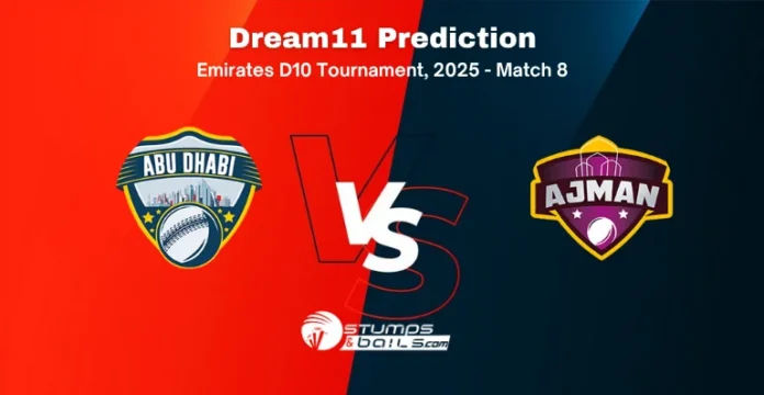 ABD vs AJM 8th Match Dream11 Prediction