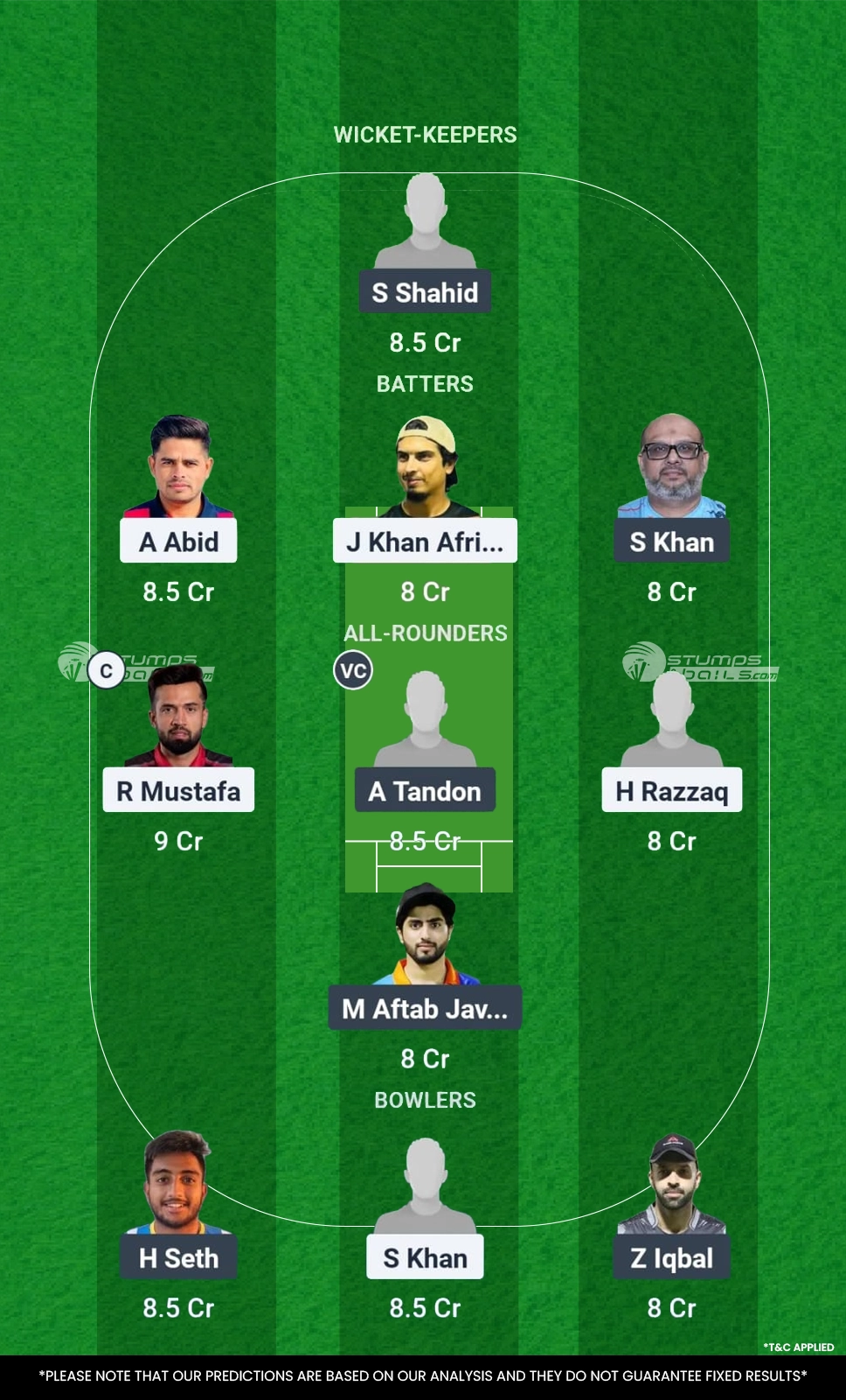 ABD vs AJM 8th Match Dream11 Prediction