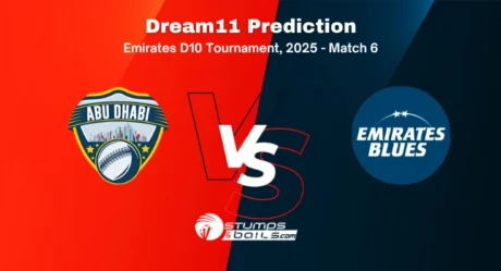 ABD vs EMB Dream11 Prediction Emirates D10 Tournament 2025  – Match 6