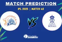 Who will win CSK vs RR 62nd Match of IPL 2025? CSK vs RR Match Prediction Today match 62