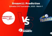 EMR vs FUJ Dream11 Prediction for Match 1 of Emirates D10 Tournament 2025 EMR vs FUJ Dream11 Prediction