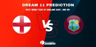 ENG vs WI Dream11 Prediction 2nd ODI Match
