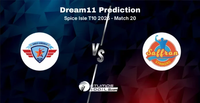 GG vs SS 20th Match Dream11 Prediction