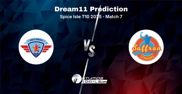 GG vs SS 7th Match Dream11 Prediction