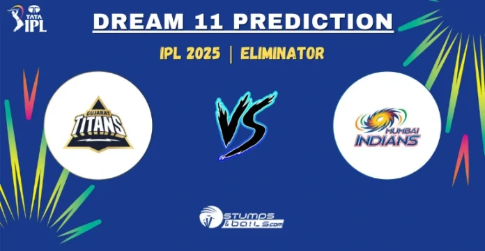 GT vs MI Eliminator Match Dream11 Prediction