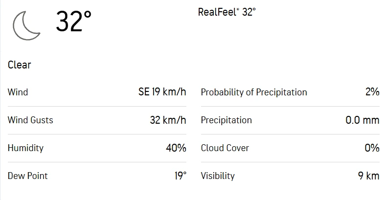 LSG vs SRH 61st Match Weather Report
