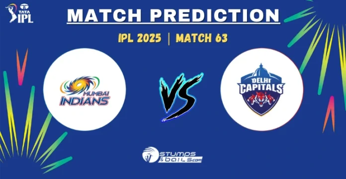 MI vs DC 63rd Match Dream11 Prediction of IPL 2025