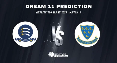 MID vs SUS Dream11 Prediction: Top Picks & Fantasy Cricket Tips for Match 1 of Vitality Blast 2025