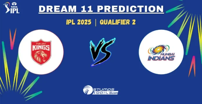 PBKS vs MI Dream11 Prediction For Qualifier 2