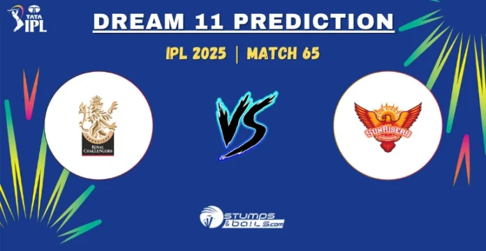 RCB vs SRH Dream11 Prediction 65th Match