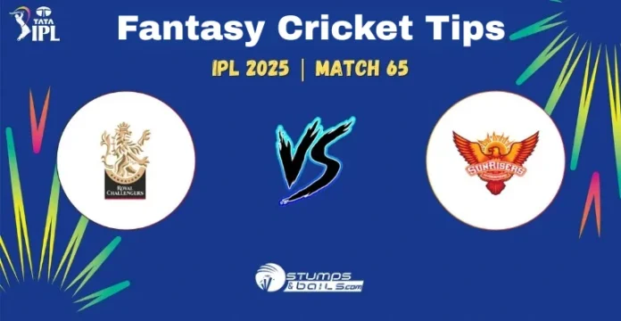 RCB vs SRH Fantasy Cricket Tips for 65th Match Of IPL 2025