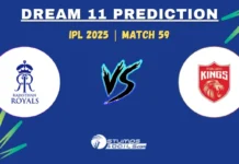 RR vs PBKS Dream11 Prediction Today Match 59: Fantasy Cricket Tips, Playing 11 – IPL 2025 RR vs PBKS Dream11 Prediction 59th Match