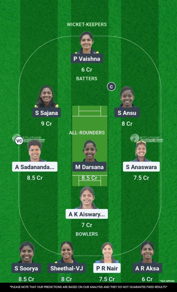 SAP vs AMB Match 9th Dream11 Prediction
