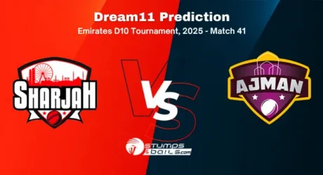 SHA vs AJM Fantasy Tips Match 41, Emirates D10 Tournament 2025