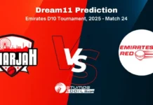 SHA vs EMR Dream11 Prediction Match 24 Emirates D10 Tournament 2025 SHA vs EMR Match 24 Dream11 Prediction Today match 24