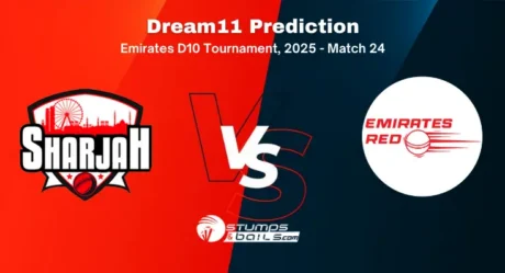 SHA vs EMR Dream11 Prediction Match 24 Emirates D10 Tournament 2025