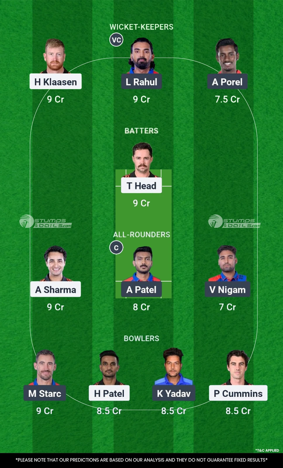 SRH vs DC Small League Team No. 1
