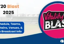 T20 Blast 2025: Live Streaming, Match Dates, Format & All Team Squads T20 Blast 2025 Schedule