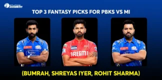Top 3 Fantasy Picks for PBKS vs MI