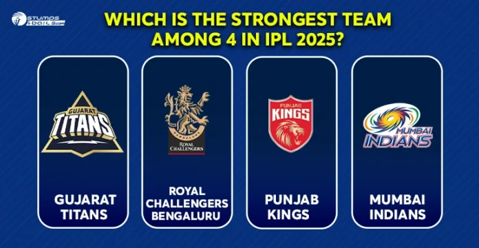 Which is the Strongest Team among 4 in IPL 2025