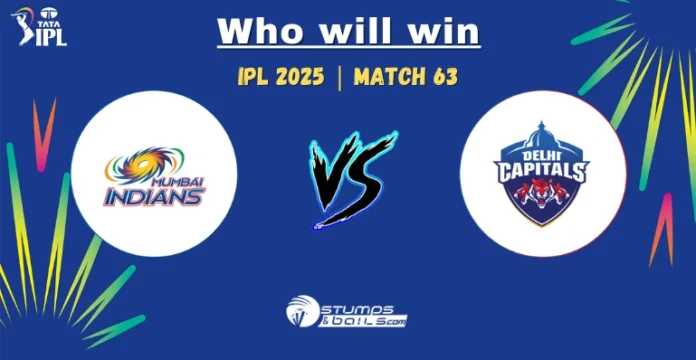 MI vs DC 63rd Match Prediction