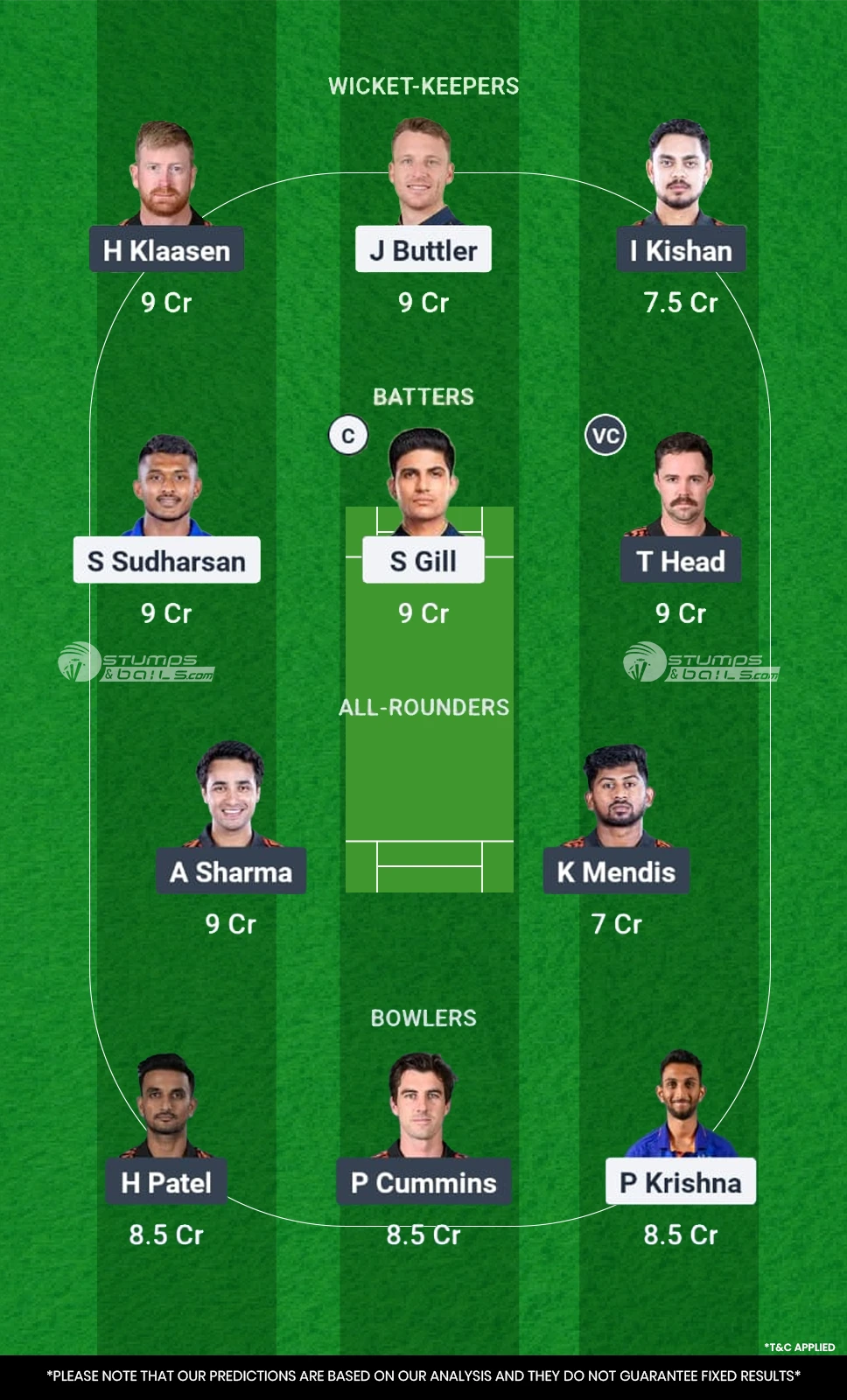 GT vs SRH Fantasy Cricket Tips 51st Match of IPL 2025