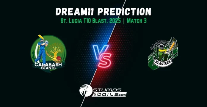 CBG vs BMB 3rd match Dream11 Prediction of St. Lucia T10 2025