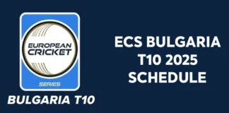 ECS Bulgaria T10 2025 Schedule