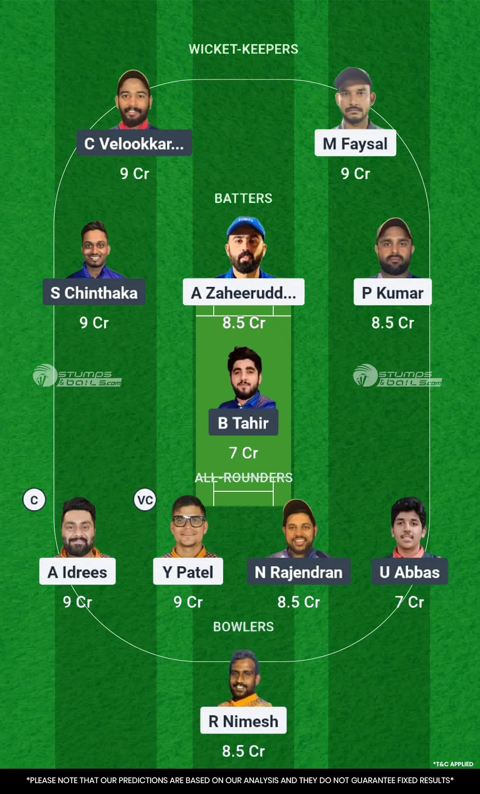 KS vs KMS Fantasy Picks